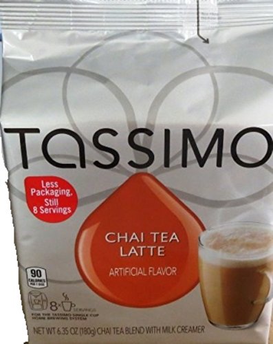 Tassimo Chai Tea Latte, 8-Count T-Discs for Tassimo Brewers (Pack of 2)