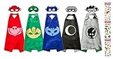 Ricud Kids Masks Costumes 5 Capes and Masks for Catboy Owlette Gekko Romeo Luna Girl