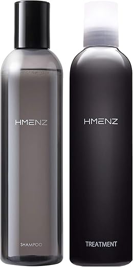 医薬部外品 HMENZ メンズ ヘアケア セット スカルプシャンプー & トリートメント 『 冷感なし & 延命草たっぷり 』 (ノンシリコン 男性用シャンプー) 250ml & 250ml