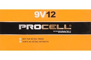 Duracell Procell 9 Volt Batteries, Pack of 12 (Packaging May Vary)