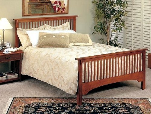 Amazon.  Mission Style Oak Finish Queen Size Bed Headboard and 