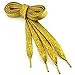 TOPTIE Metallic Glitter Flat Shoelaces 55 Inch, Fashion Bling Colored Shoelaces - Golden