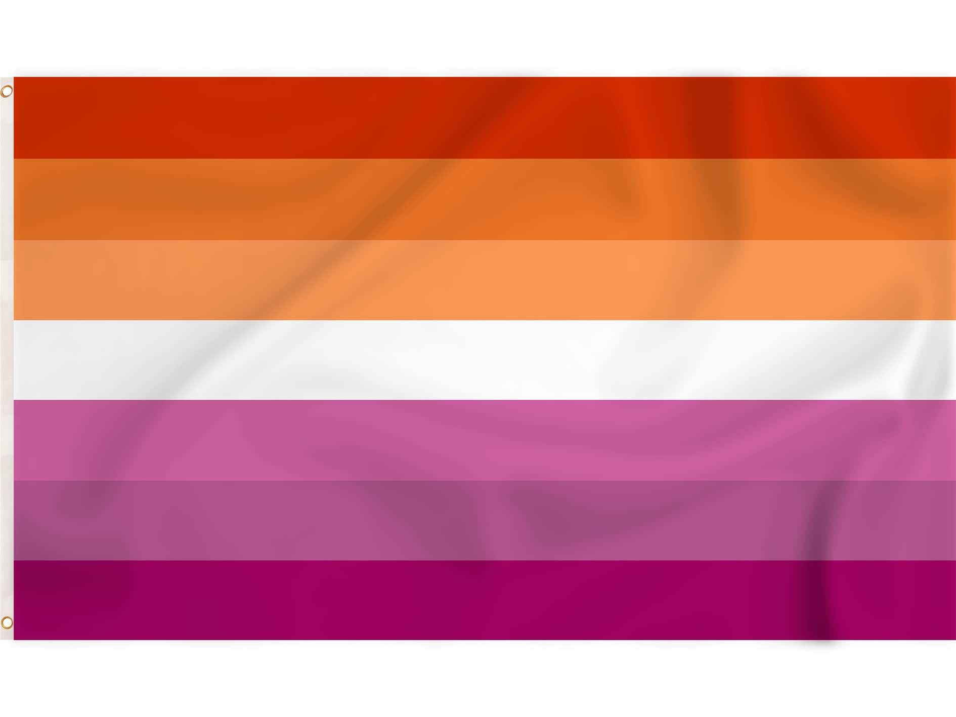 Storm&Lighthouse Sunset Lesbian Pride Flag LGBTQ Accessories LGBTQ+ Flags 5ft x 3ft with Eyelets