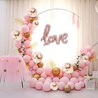 Balloon Arch Kit - 117PCS 16Ft Latex Balloon Garland Kit with 12" 10" Rose Gold Balloons Pink Balloons Confetti Balloons and Metallic Balloons for Parties Baby Shower Birthday Bachelorette Party Backdrop Background Decoration