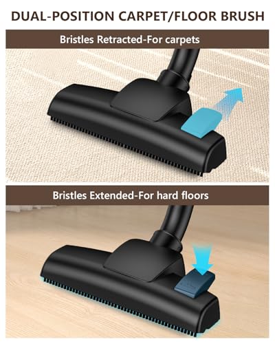 SINCHER Corded Stick Vacuum Cleaner, 21KPa Lightweight Vacuum with Powerful Suction, 6-in-1 Handheld Vacuum with HEPA Filter for Hard Floors, Pet Hair, Carpet, Tile, Home Cleaning Solution