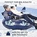BAYKA Snow Tube for Winter Fun, Inflatable 47 Inch Heavy Duty Snow Sleds for Youngsters and Adults, Sturdy Sledding Tubes, Easy to Grip Handles, Carrying Bag Included