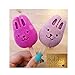 DiDaDi Silicone ICE POP Mold, 3 Cavities Cute ICE CAREM Bar Mould,Popsicle Molds DIY ICE Cream Maker,Silicone Jelly Chocolate Candy Soap Molds with 20 Wooden Sticks - Bunny