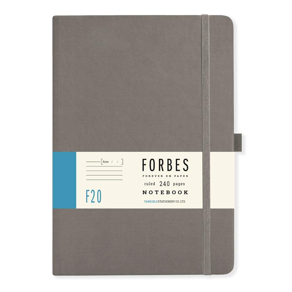 FORBES Classic Notebook - A5 - Lined - Grey