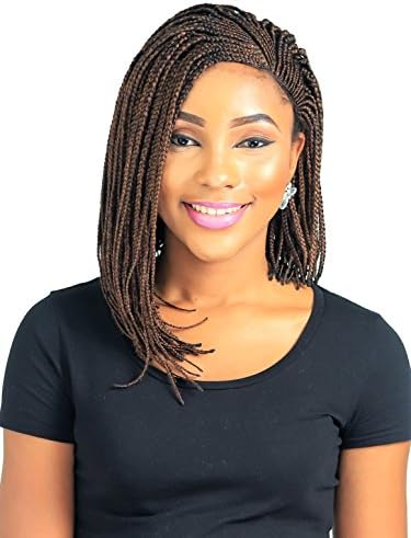 Cornrow V-Side Part Braid Wig- Color 30/33-12 inches