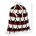 Hallmark Drawstring Christmas Gift Bag Set (2 Fabric Bags with Drawstrings; 1 Medium 10