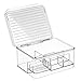InterDesign Linus Stackable Battery Organizer Box for AA; AAA and Other Batteries - Clear