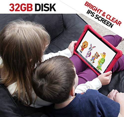 [4 Bonus Item] Simbans TangoTab 10 Inch Kids Tablet with RED Bumper Case 2019 Model | 2GB RAM, 32GB Disk, Android 8.1 Oreo | WiFi, USB, HDMI, Bluetooth | 2+5 MP Camera Computer PC - Thumbnail 2