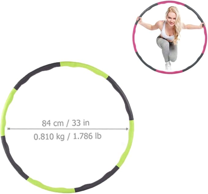 SVNA Hula Hoop Fitness Stitching 6 a 8 Diseño Desmontable 2.4 LB ...