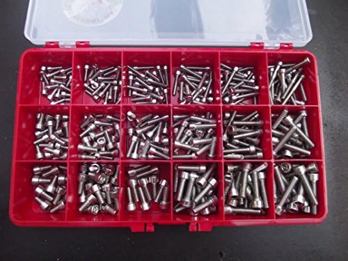 360 Piece Socket Cap Screw Kit. M4, M5 & M6. A2-70 Stainless Steel.