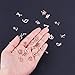 Pandahall 200pcs Assorted Alphabet Charm Pendant Loose Beads Rose Gold Plated A-Z Letter Pieces, 12-17x4-15x2mm