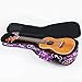 Hola! Music Heavy Duty CONCERT (up to 24 Inch) Ukulele Gig Bag with 15mm Padding, Purple Flowers