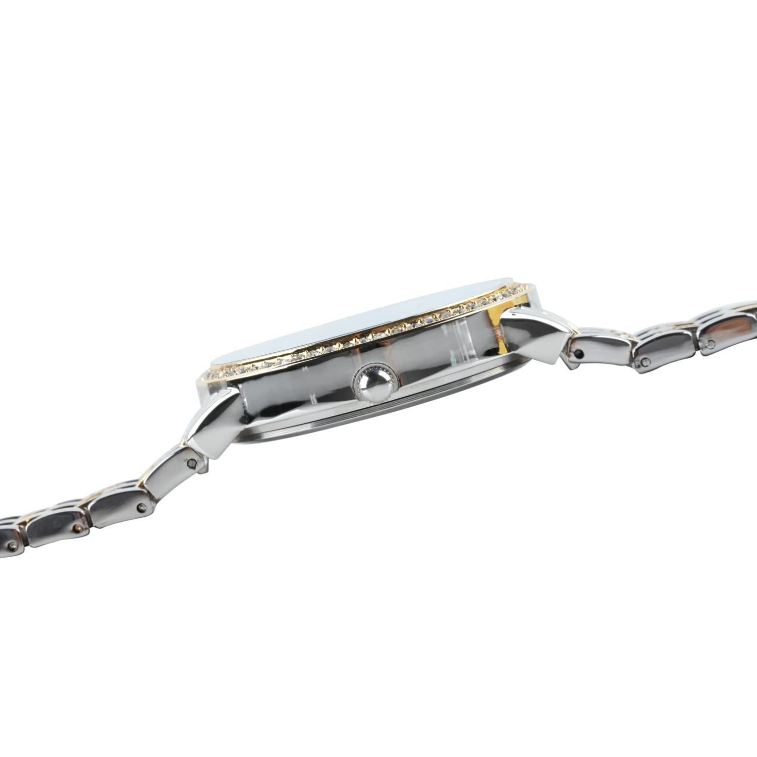 Disney Ariel Inspired Fashion Watch for Women – Stylish Mermaid Character Dial with Sparkling Bezel – Great Christmas Gift for Moms, Women, or Collectors of Animated Accessories – Gold Bracelet Strap