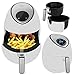 ZENY 1500W Electric Air Fryer w/Touch Screen Control 3.7QT, 7 Presets, w/Recipes & CookBook (White)
