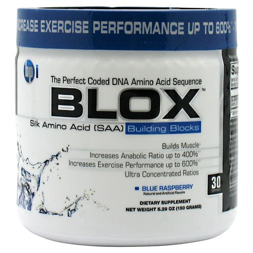 BPI Sports Blox Performance Refreshing Amino Acid Drink Mix, Blue Raspberry, 5.29-Ounce