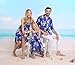 Girl Hawaiian Butterfly Dress in Hibiscus Blue