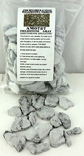 Town Square Miniatures Dolls House Diy Flooring Grey Gray Fieldstone Veneer Brick Stone Pathing