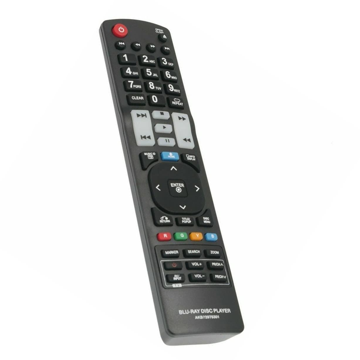 AKB72975301 VINABTY Replace IR Remote Control Fit for LG BD650 Bd670 Bx582 series DVD Blu-Ray Player BD560 BD570 BD590 BX580 BD565