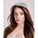 Hicarer Queen Crown Princess Tiara Wedding Bridal Crown Women and Girls Crystal Headbands with Comb, Princess Prom Birthday Party Hair Accessories, Silver