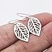 S925 Sterling Silver Filigree Dangle Leaf Earrings for Women