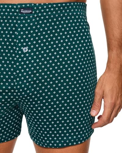 Boxer con Conchiglia Frontale in Maglia Essential Stampato Uomo x2