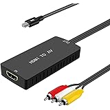 HDMI to RCA Converter, HDMI to Composite Video Audio Converter Adapter, HDMI to AV, Supports PAL/NTSC for PS4, Xbox, Switch, 