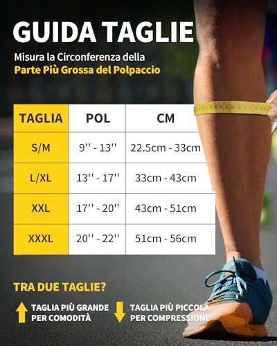 CAMBIVO 2 Pairs Compression Calf Compression Socks for Running, Fitness, Sports, Football, Cycling, Circulation, Varicose Veins
