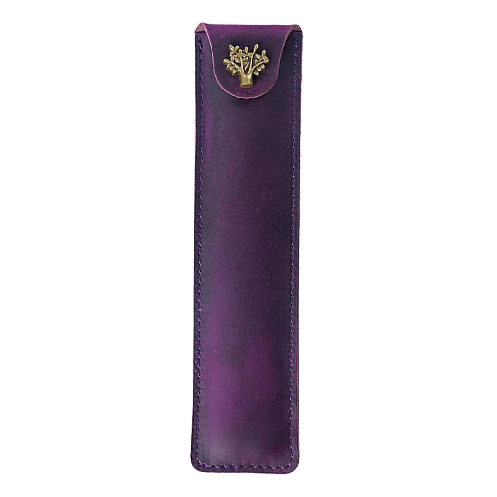 PengLAI Leather Pen Case Pen Pouch,Unicorn Leather Pen Holder Art Pencil Case Holder Handmade Protective Pencil Bag with Snap Button