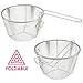 Best Utensils Stainless Steel Deep Fry Basket Round Wire Mesh Fruit Strainer With Resting Feet and Long Handle Frying Cooking Tool Food Presentation Tableware, 5.7 Quart