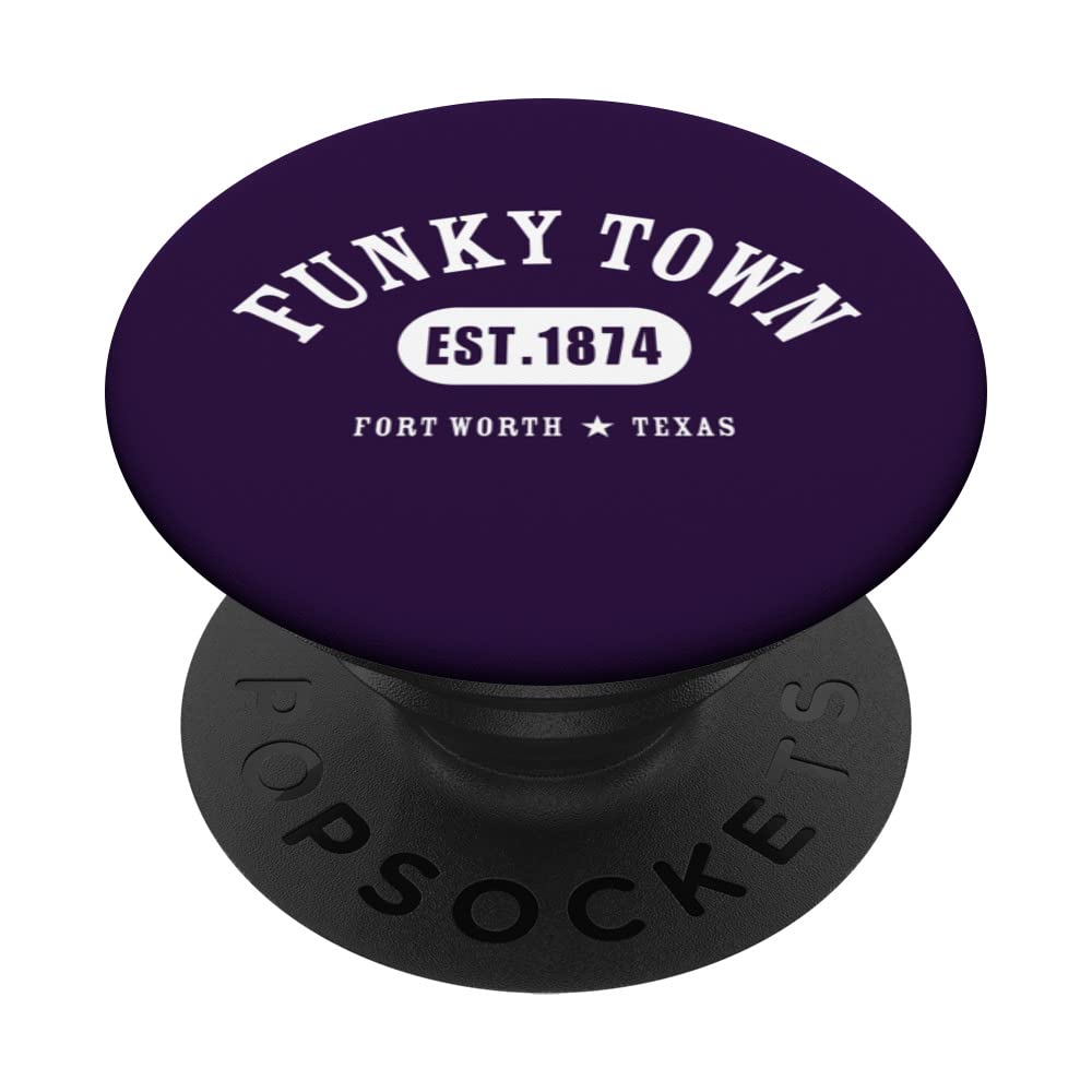 FUNKY TOWN Fort Worth TX Classic Athletic Design PopSockets Swappable PopGrip