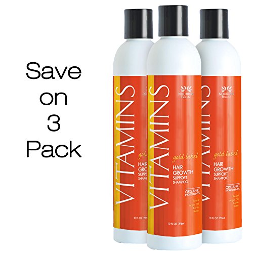 Save $25 on 3 Pack â€“ Organic Hair Growth Shampoo w/ Argan Oil and Biotin - Guaranteed to Reduce Hair Loss