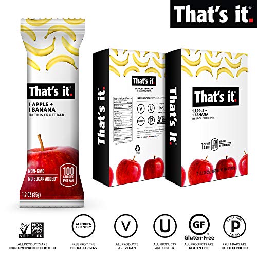 image for That's it. That's it Apple + Banana 100% Natural Real Fruit Bar, Best 