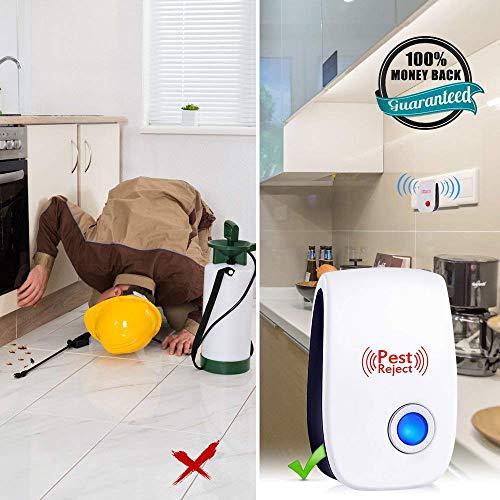 Ultrasonic Pest Repeller,2019 Newest Pest Control Ultrasonic Repellent- 5 Packs Electronic Pest Control Plug in Indoor Repellent - Best Pest Reject Controller for Mice, Mosquito, Insects,Spider