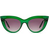 Freckles Mark Vintage Retro Cateye Sunglasses for Women Bold Colorful Cat Eye UV400 Protection