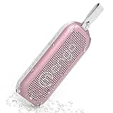 Waterproof Bluetooth Speaker - Outdoor Wireless Bluetooth Speaker [10-Watt Deep Bass Portable Speaker] with 12 Hour Battery Life – Pink