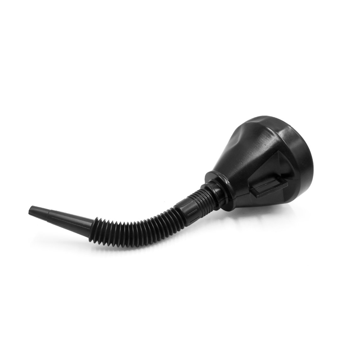 sourcing map Black Plastic Outdoor Car Vehicle Water Oil Fuel Gas Petrol Funnel