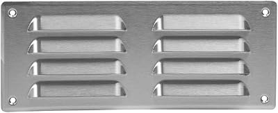 EUROPLAST 260x105mm Stainless Steel Vent Grille Cover with Insect Mesh