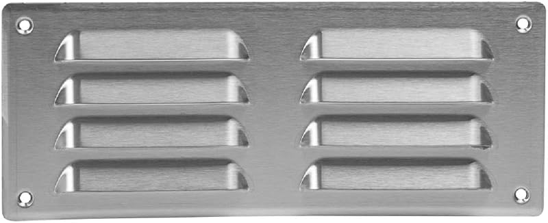 EUROPLAST 260x105mm Stainless Steel Vent Grille Cover with Insect Mesh