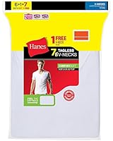 Hanes mens TAGLESS ComfortSoft V-Neck Undershirt 7-Pack (777VG7)