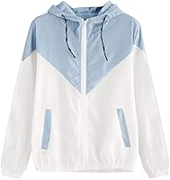 FIRERO Women Long Sleeve Patchwork Thin Skinsuits Hooded Zipper Pockets Sport Coat