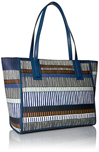 zb7133475 emma กระเป๋าสะพายไหล่(tote) navy stripe fossil