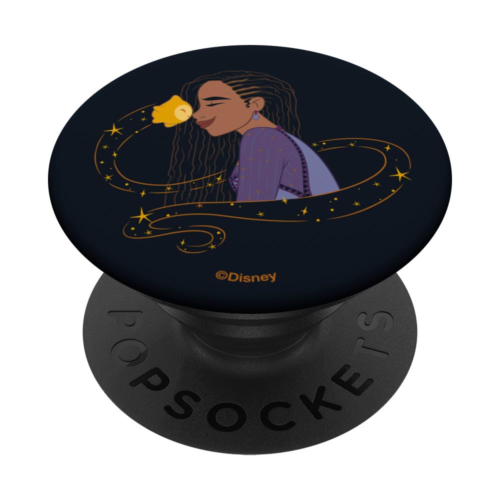 Disney Wish Asha and Star Nose to Nose Cute PopSockets Swappable PopGrip