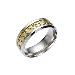 Shusuen ☜ Titanium Steel Dragon Ring with Silver