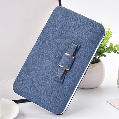 Achieer Women Bowknot Wallet Long Purse Phone Card Holder Clutch Large Capacity Pocket
