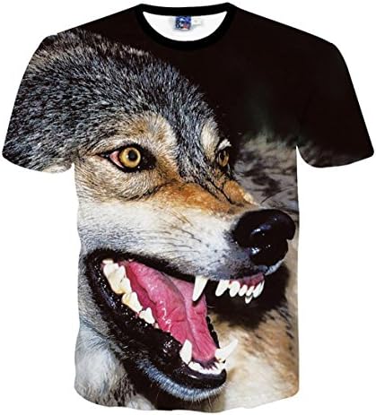 Shirte Men and Women Summer Blouse Small Dinosaur Printing 3D Short Sleeve Casual Fashion T Gray Asian Size XXL