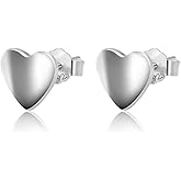 14K Gold Plated Dainty Tiny Bar, Ball, Trio Ball, Delta, Circle Disc and Heart Stud Earrings